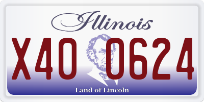 IL license plate X400624