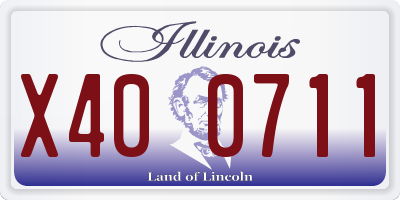 IL license plate X400711