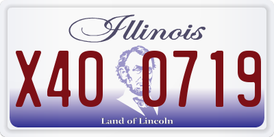 IL license plate X400719