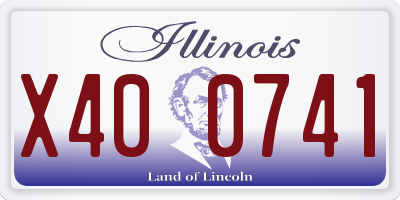 IL license plate X400741