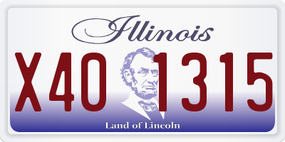 IL license plate X401315