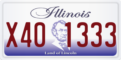 IL license plate X401333