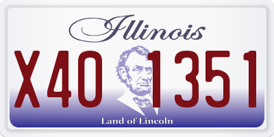 IL license plate X401351