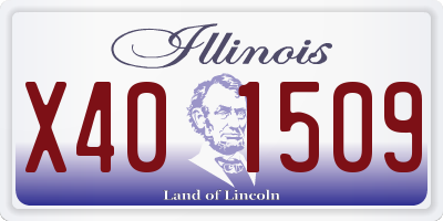 IL license plate X401509