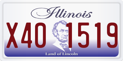IL license plate X401519
