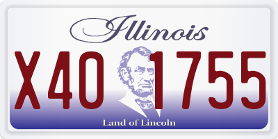 IL license plate X401755