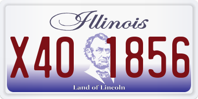 IL license plate X401856