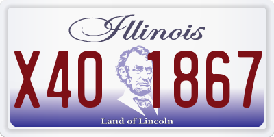 IL license plate X401867