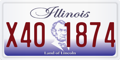 IL license plate X401874