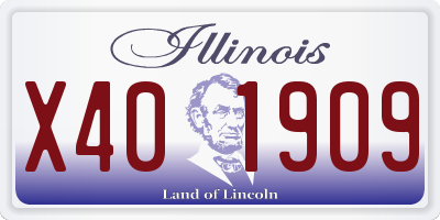 IL license plate X401909