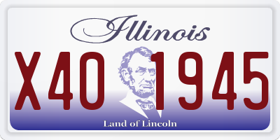 IL license plate X401945