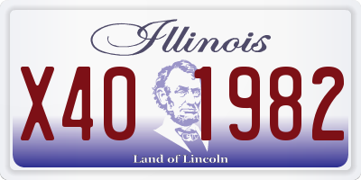 IL license plate X401982