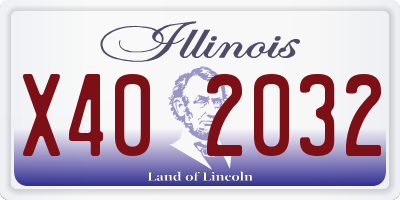 IL license plate X402032