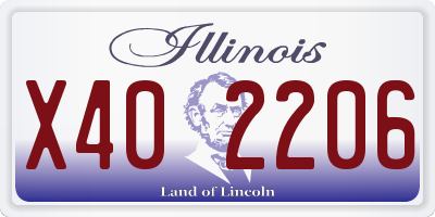 IL license plate X402206