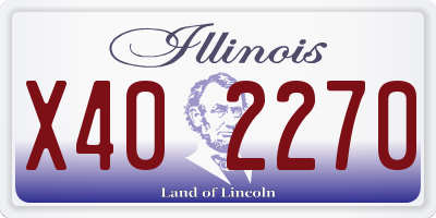 IL license plate X402270