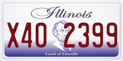 IL license plate X402399