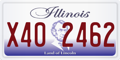 IL license plate X402462