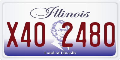 IL license plate X402480