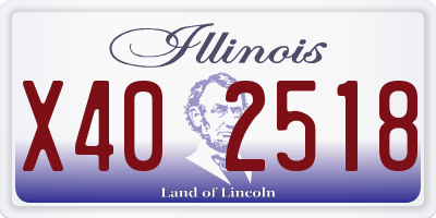 IL license plate X402518