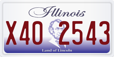 IL license plate X402543