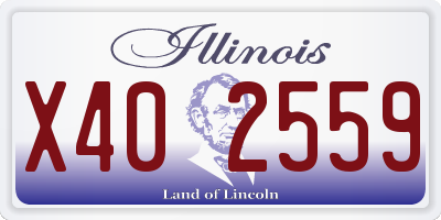 IL license plate X402559