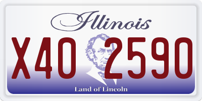 IL license plate X402590
