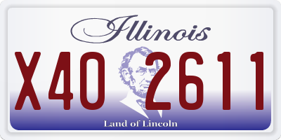 IL license plate X402611