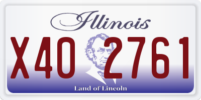 IL license plate X402761