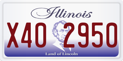 IL license plate X402950