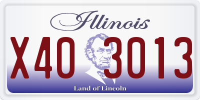 IL license plate X403013