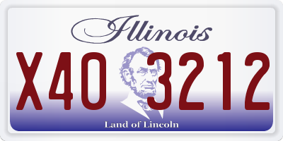 IL license plate X403212