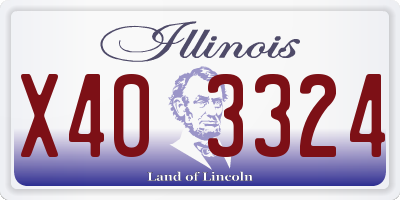IL license plate X403324