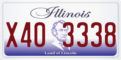 IL license plate X403338