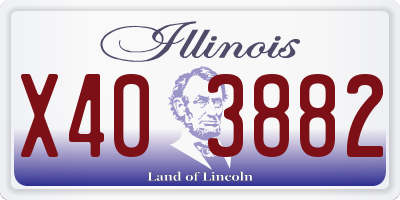 IL license plate X403882
