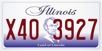 IL license plate X403927