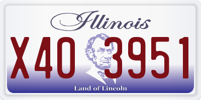 IL license plate X403951