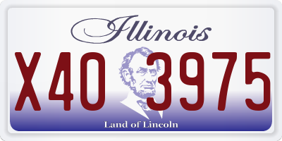 IL license plate X403975
