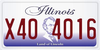 IL license plate X404016