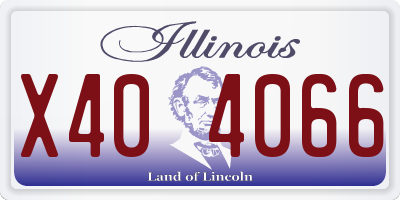 IL license plate X404066