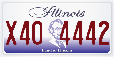 IL license plate X404442