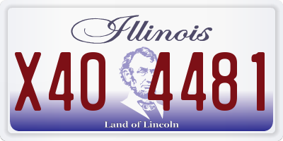 IL license plate X404481