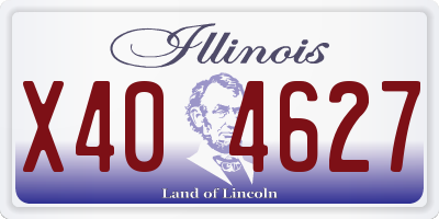 IL license plate X404627