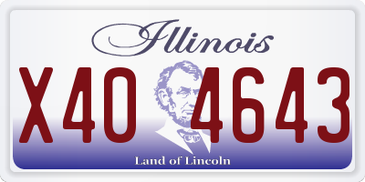 IL license plate X404643