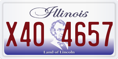 IL license plate X404657