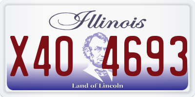 IL license plate X404693