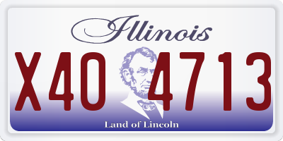 IL license plate X404713
