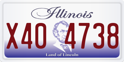 IL license plate X404738