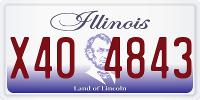 IL license plate X404843
