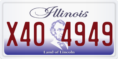 IL license plate X404949