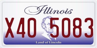 IL license plate X405083